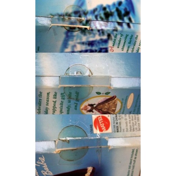 VTG 1996 Mattel Happy Holidays Barbie Doll Special Edition Fur Velvet Gown - Picture 5 of 9